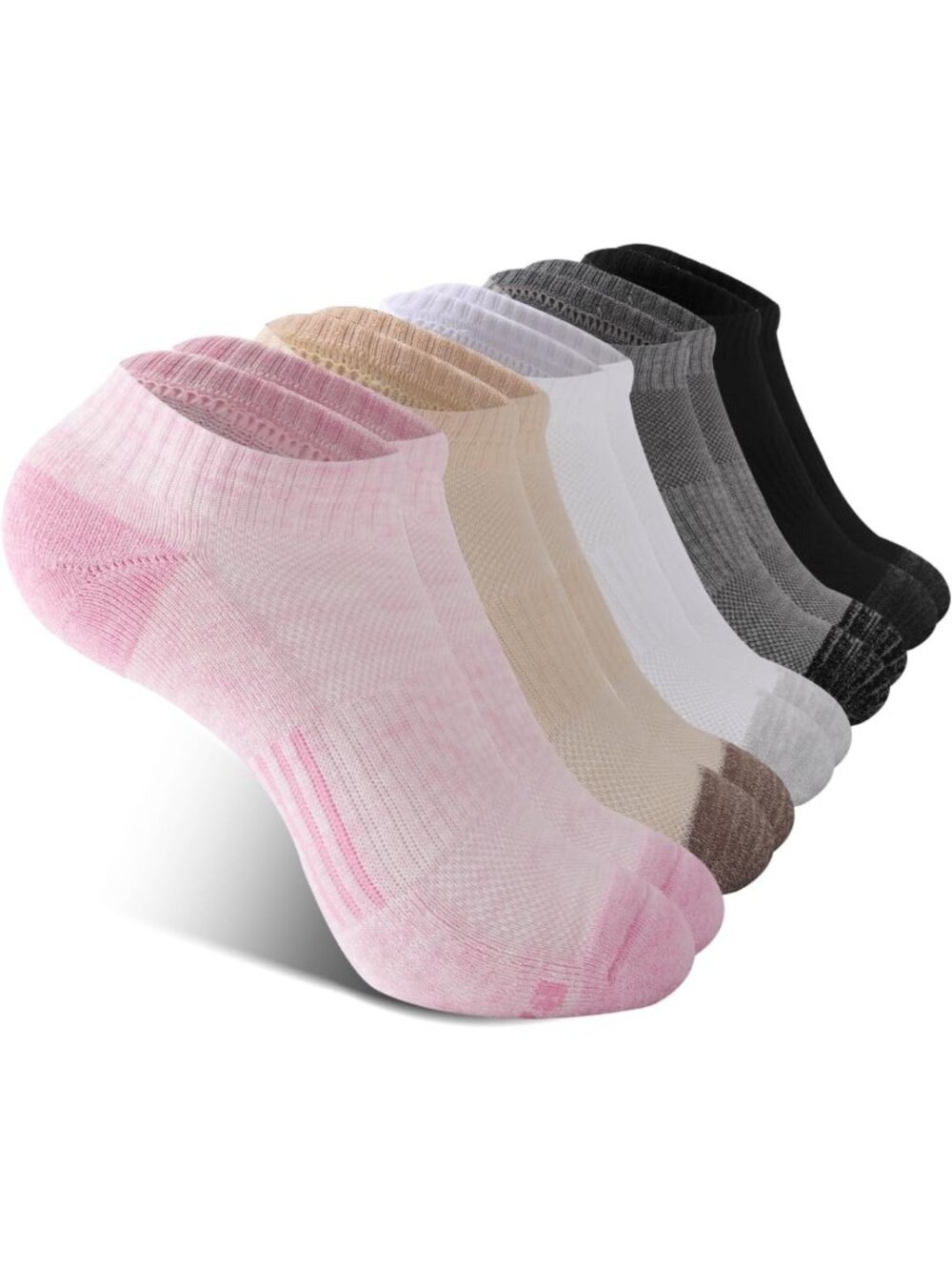 Moisture-Wicking Bamboo Cool Athletic Ankle Socks for Women - 5/6 Pairs